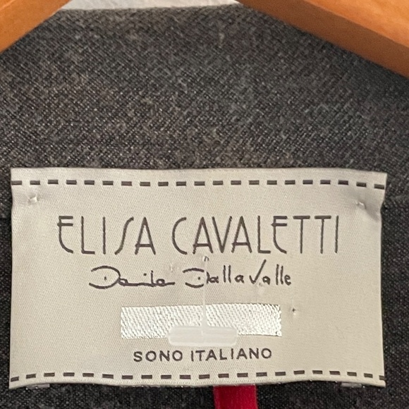 Elisa Cavaletti Y2K Women’s Jersey Knit Blazer Cotton Stretch asymmetrical Sz M - Picture 4 of 15